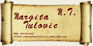 Margita Tulović vizit kartica